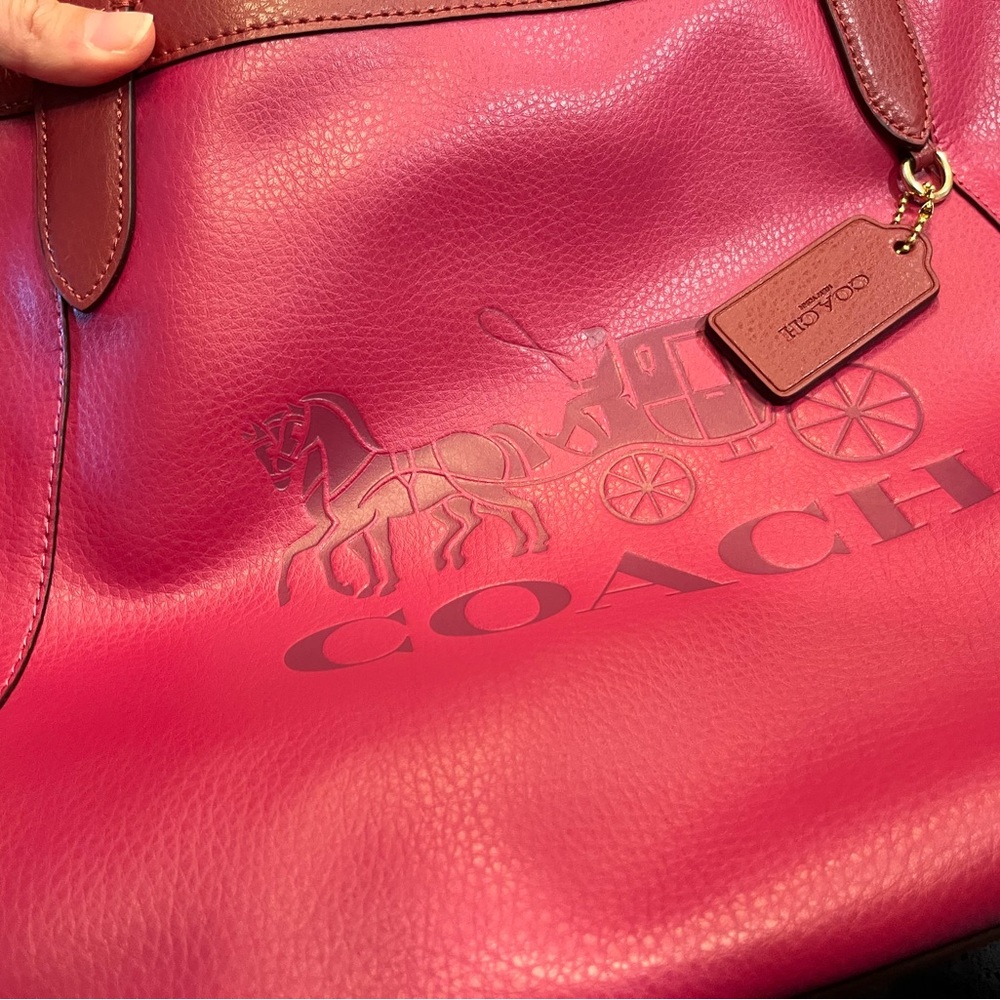 Coach Tote 27 Colorblock with Horae and Carriage - Picture 5 of 10